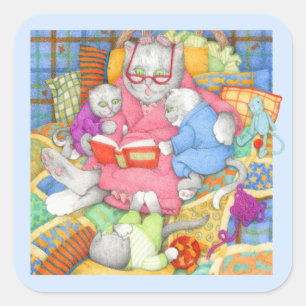 Adesivo Quadrado BEDTIME STORY Large Square Stickers - Azul