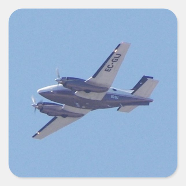 Adesivo Quadrado Beech B90 King Air (Frente)