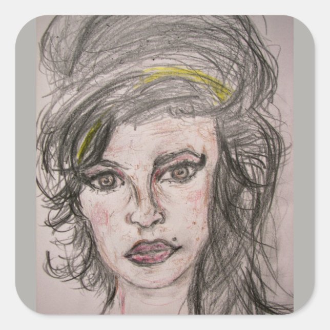 Adesivo Quadrado Beehive Girl (Frente)