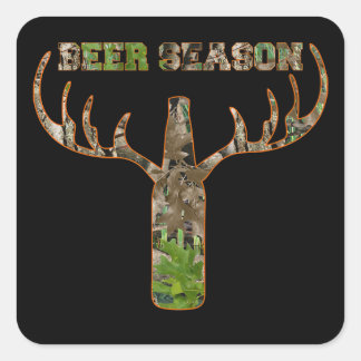 Adesivo Quadrado Beer Season Hunter Gift Para Hunter
