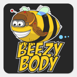 Adesivo Quadrado Beezy Body Bee Sticker