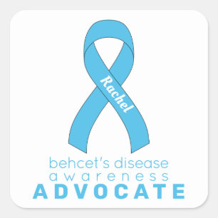 Adesivo Quadrado Behcet's Disease Advocate White