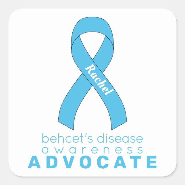 Adesivo Quadrado Behcet's Disease Advocate White (Frente)