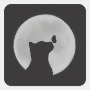 Adesivo Quadrado Beijos de Borboleta