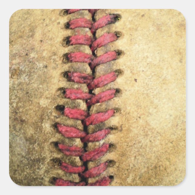 Adesivo Quadrado Beisebol Vintage (Frente)