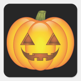 Adesivo Quadrado Bela Cartoon Halloween Jack O’Lanterna Pumpkin