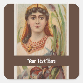 Adesivo Quadrado Beleza Floral Afetada