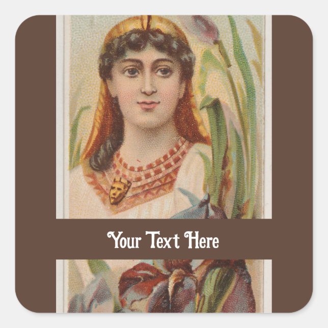 Adesivo Quadrado Beleza Floral Afetada (Frente)