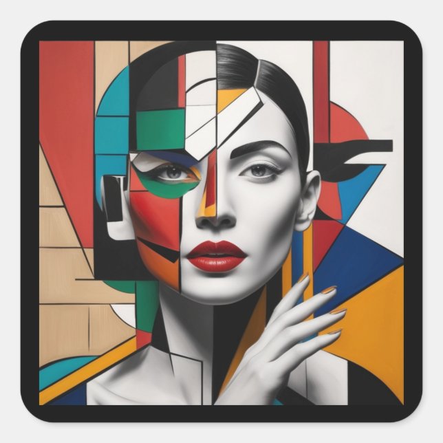 Adesivo Quadrado Beleza Na Arte (Frente)
