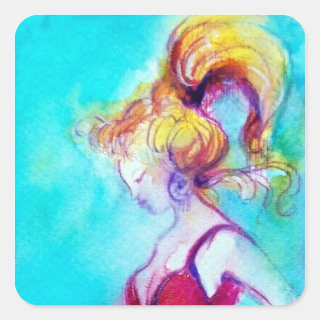 ADESIVO QUADRADO BELEZA NO VESTIDO DE PINCO (Frente)