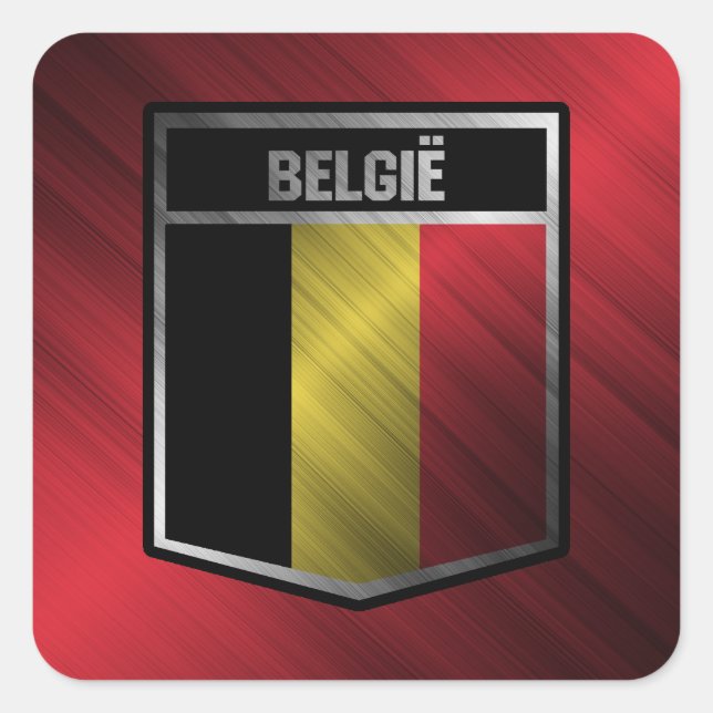 Adesivo Quadrado Bélgica (Frente)