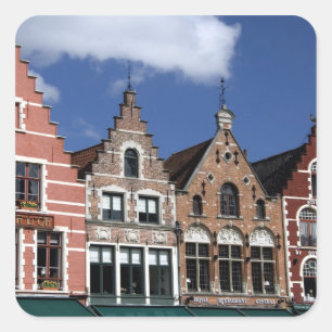 Adesivo Quadrado Bélgica, Bruges (também Brug ou Bruge). UNESCO 2