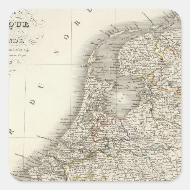 Adesivo Quadrado Bélgica, Hollande - Bélgica, Holanda (Frente)