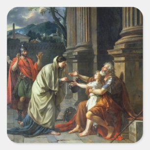 Adesivo Quadrado Belisarius Begging for Alms, 1781