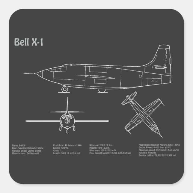 Adesivo Quadrado Bell X-1 - PD Planos de Impressão Bluetooth de Avi (Frente)