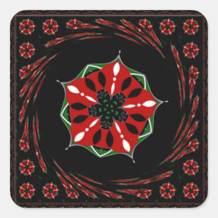 Adesivo Quadrado Belo Design Azul, Cor-de-Rosa, de de Amor