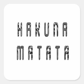 Adesivo Quadrado Belo Design de Impressão de Zebra