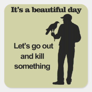 Adesivo Quadrado Belo dia para Falconry