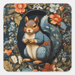 Adesivo Quadrado Belo esquilo William Morris Inspirado