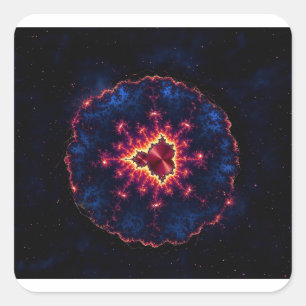 Adesivo Quadrado Belo Fractal de Mandelbrot Manipulado