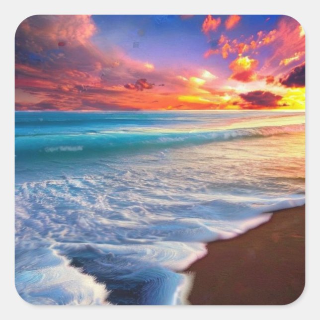Adesivo Quadrado Belo Oceano (Frente)