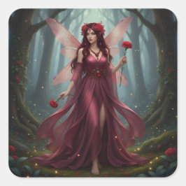 Adesivo Quadrado Belo poço, Garnet Fairy