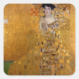 Adesivo Quadrado Belo retrato de uma senhora de Gustav Klimt,Deco