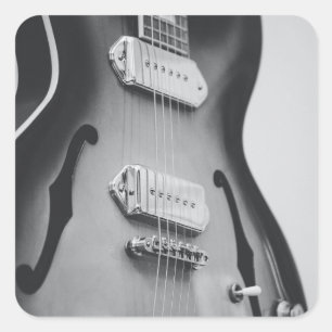 Adesivo Quadrado Belo Violão Acústico
