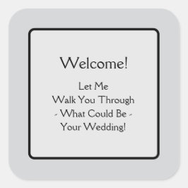 Adesivo Quadrado Bem-vindo