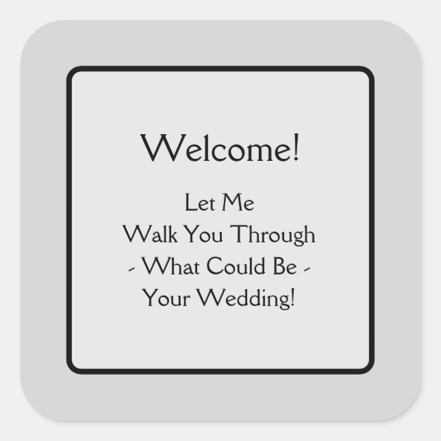 Adesivo Quadrado Bem-vindo (Frente)