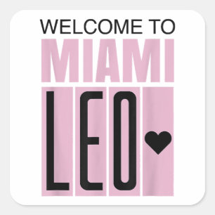 Adesivo Quadrado Bem-vindo a Miami Leo 10 - GOAT