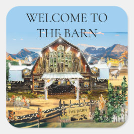 Adesivo Quadrado Bem-vindo ao Barn Sticker Fall/Harvest