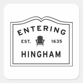 Adesivo Quadrado Bem-vindo às MÃES Hingham