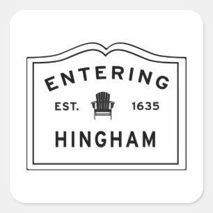 Adesivo Quadrado Bem-vindo às MÃES Hingham