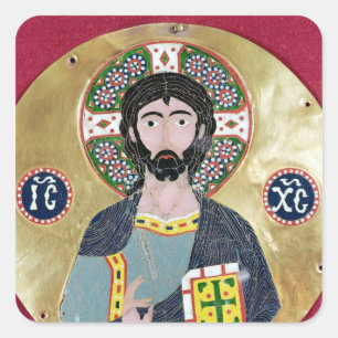 Adesivo Quadrado Bênção do cristo, 10o-11o século