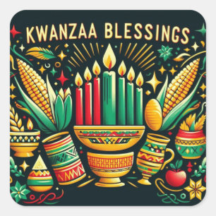 Adesivo Quadrado Bênçãos do Kwanzaa