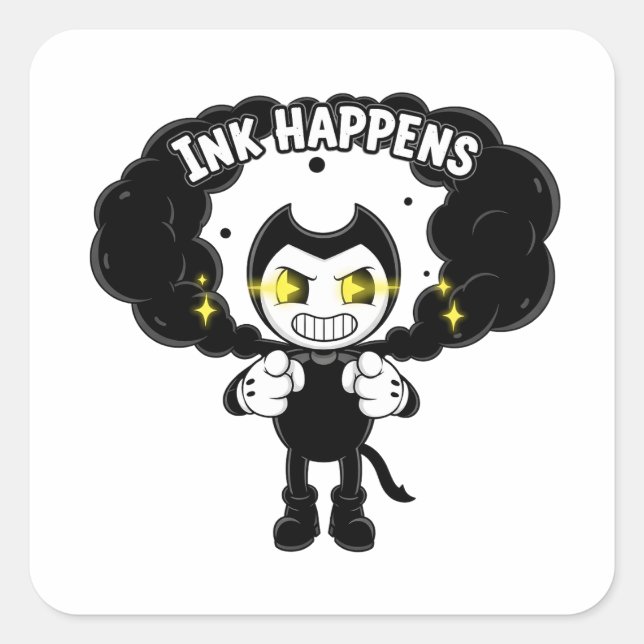 Adesivo Quadrado Bendy and the Ink Machine Sticker | Bendy Characte (Frente)