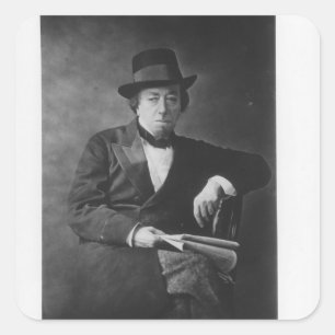 Adesivo Quadrado Benjamin Disraeli, ø conde de Beaconsfield