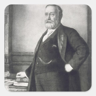 Adesivo Quadrado Benjamin Harrison (1833-1901), 2ó presidente de t