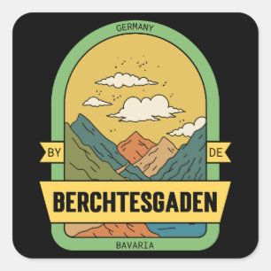 Adesivo Quadrado berchtesgaden bavaria alps souvenir