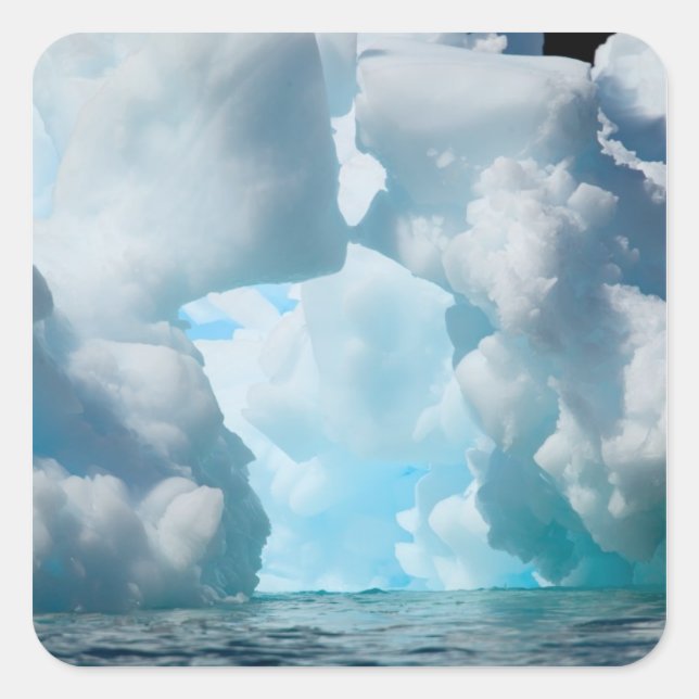Adesivo Quadrado Bérculos de gelo da ponta sul do Sul (Frente)