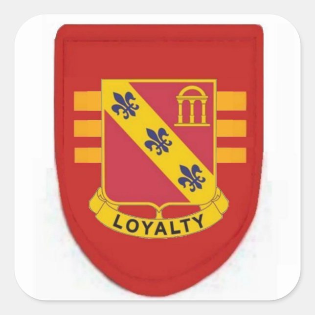 Adesivo Quadrado Beret Flash 3º Bn 319º Stickers de Artilharia de C (Frente)