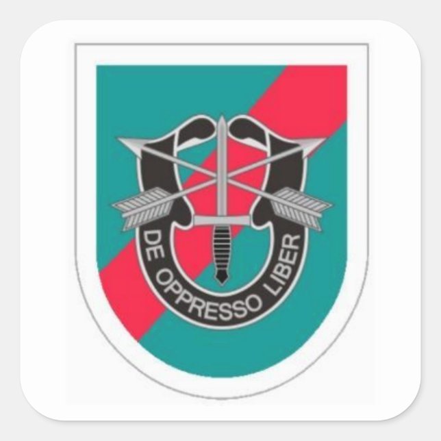 ADESIVO QUADRADO BERET FLASH/DUI 20 ESPECIAL FORCES GRUPOS (Frente)