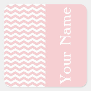Adesivo Quadrado Bermuda Pink Wave Chevron com nome