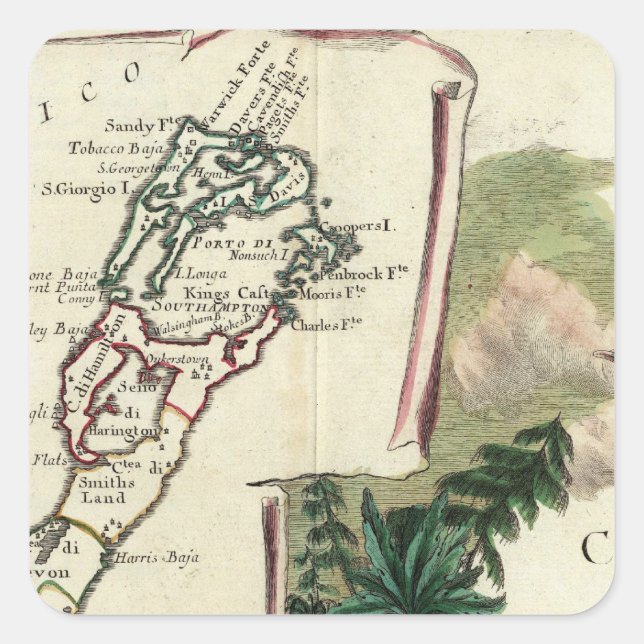 Adesivo Quadrado Bermudas (Frente)