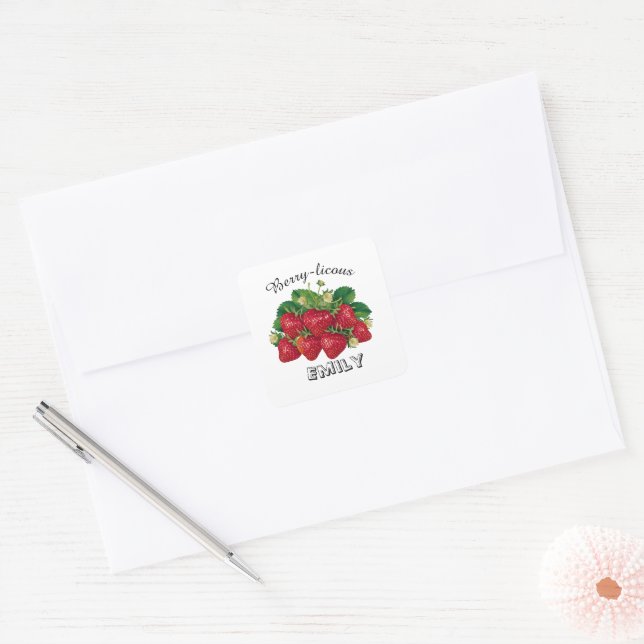 Adesivo Quadrado Berry-licous (Envelope)