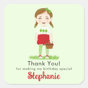 Adesivo Quadrado Berry Sweet Birthday