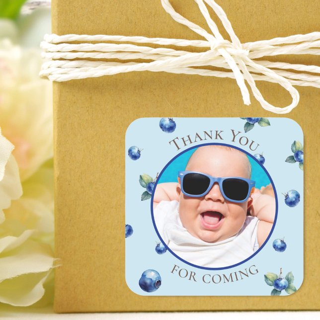 Adesivo Quadrado Berry Sweet Birthday Obrigado Por Ter Vindo Foto (Criador carregado)