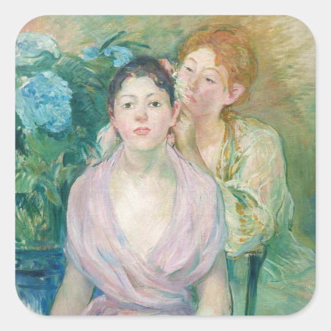 Adesivo Quadrado Berthe Morisot - A Horstensia / As Duas Irmãs (Frente)