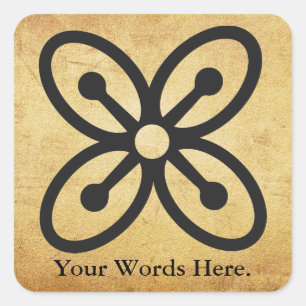 Adesivo Quadrado BESE SAKA   Símbolo de fluência, poder, abundância